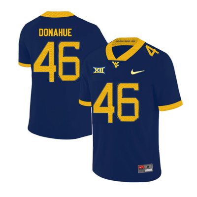 Men's West Virginia Mountaineers NCAA #46 Reese Donahue Navy Authentic Nike 2019 Stitched College Football Jersey ZD15Q07UH